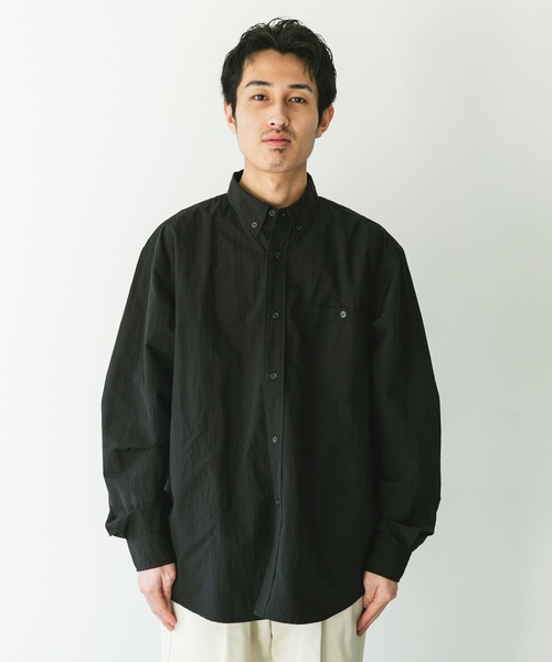 セール】ナイロンタッサー ボタンダウンロングスリーブシャツ（シャツ