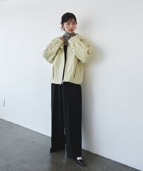 FMiBL(ファミル)の「タックワイドパンツ(スラックス・レディース・ブラック/ミント・FREE)」の11枚目の写真