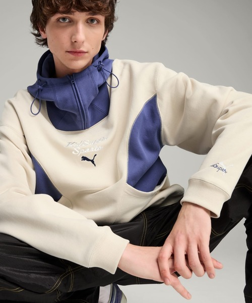 PUMA(プーマ)の「PUMA PUMA X KIDSUPER PROGRESSIVE HOODIE(プーマ×キッドスーパー プログレッシブ フーディ)(パーカー・メンズ・ブラック系/ホワイト系・MEDIUM/LARGE/X-LARGE)」の6枚目の写真