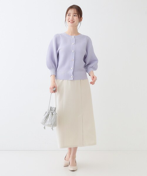 DRESKIP（ドレスキップ）の「【洗える】洗濯後しわになりにくい カットジョーゼット ナロースカート（スカート・レディース・ナチュラル/ブラック/チャコールグレー/ワインレッド/イエロー系その他・02/04/03/01）」の19枚目の写真