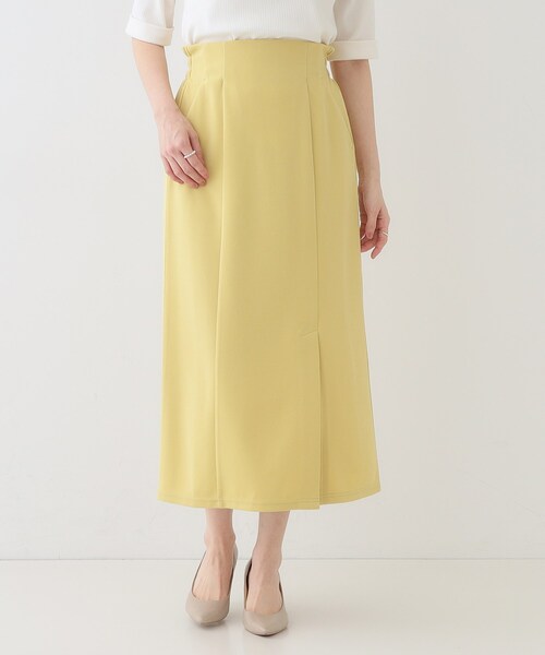 DRESKIP（ドレスキップ）の「【洗える】洗濯後しわになりにくい カットジョーゼット ナロースカート（スカート・レディース・ナチュラル/ブラック/チャコールグレー/ワインレッド/イエロー系その他・02/04/03/01）」の14枚目の写真