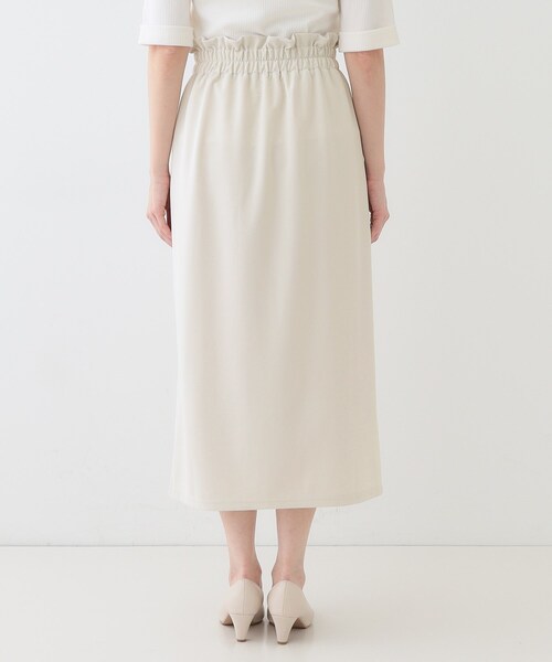 DRESKIP（ドレスキップ）の「【洗える】洗濯後しわになりにくい カットジョーゼット ナロースカート（スカート・レディース・ナチュラル/ブラック/チャコールグレー/ワインレッド/イエロー系その他・02/04/03/01）」の9枚目の写真