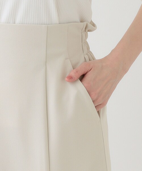 DRESKIP（ドレスキップ）の「【洗える】洗濯後しわになりにくい カットジョーゼット ナロースカート（スカート・レディース・ナチュラル/ブラック/チャコールグレー/ワインレッド/イエロー系その他・02/04/03/01）」の12枚目の写真