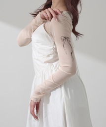 sheer tattoo tulle tops / シアータトゥーチュールトップス