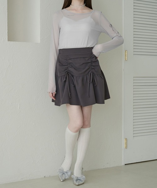Ambre Neige(アンブルネージュ)の「sheer tattoo tulle tops / シアータトゥーチュールトップス(Tシャツ/カットソー・レディース・チャコールグレー/ライトグレー/ライトピンク/アイボリー・FREE)」の17枚目の写真