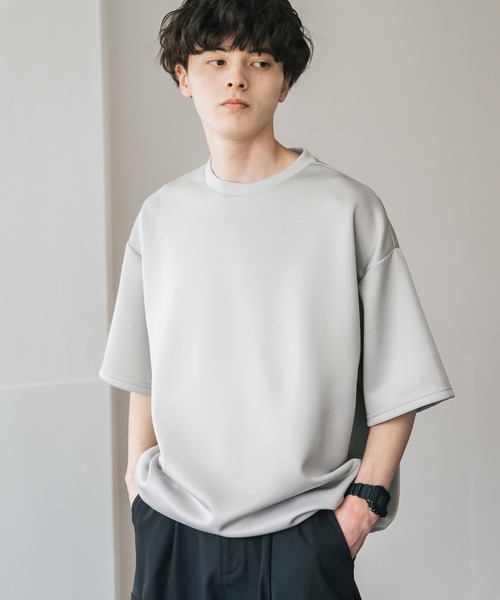 Rocky Monroe(ロッキーモンロー)の「接触冷感 オーバーサイズダンボール裾ドローコード半袖クルーネックTシャツ(Tシャツ/カットソー・メンズ・ブラック/グレー/ネイビー/チャコール/ホワイト・M/XL/L)」の4枚目の写真