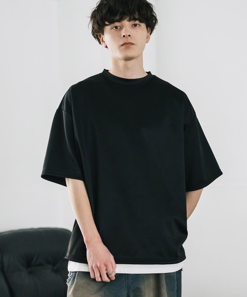 Rocky Monroe(ロッキーモンロー)の「接触冷感 オーバーサイズダンボール裾ドローコード半袖クルーネックTシャツ(Tシャツ/カットソー・メンズ・ブラック/グレー/ネイビー/チャコール/ホワイト・M/XL/L)」の14枚目の写真