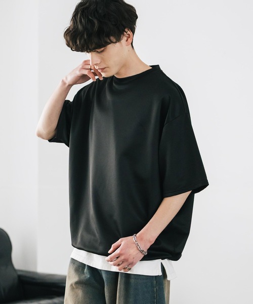 Rocky Monroe(ロッキーモンロー)の「接触冷感 オーバーサイズダンボール裾ドローコード半袖クルーネックTシャツ(Tシャツ/カットソー・メンズ・ブラック/グレー/ネイビー/チャコール/ホワイト・M/XL/L)」の15枚目の写真