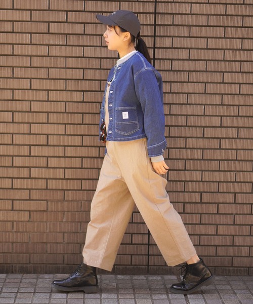 BROOKLYN OVERALL（ブルックリンオーバーオール）の「デニムショートジャケット（デニムジャケット・レディース・ブルー/ネイビー・FREE）」の22枚目の写真