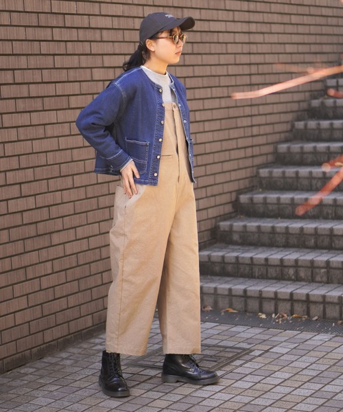 BROOKLYN OVERALL（ブルックリンオーバーオール）の「デニムショートジャケット（デニムジャケット・レディース・ブルー/ネイビー・FREE）」の21枚目の写真