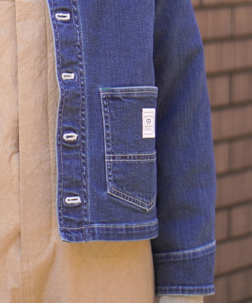 BROOKLYN OVERALL（ブルックリンオーバーオール）の「デニムショートジャケット（デニムジャケット・レディース・ブルー/ネイビー・FREE）」の18枚目の写真