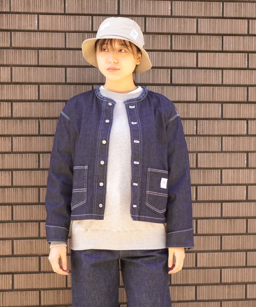 BROOKLYN OVERALL（ブルックリンオーバーオール）の「デニムショートジャケット（デニムジャケット・レディース・ブルー/ネイビー・FREE）」の16枚目の写真