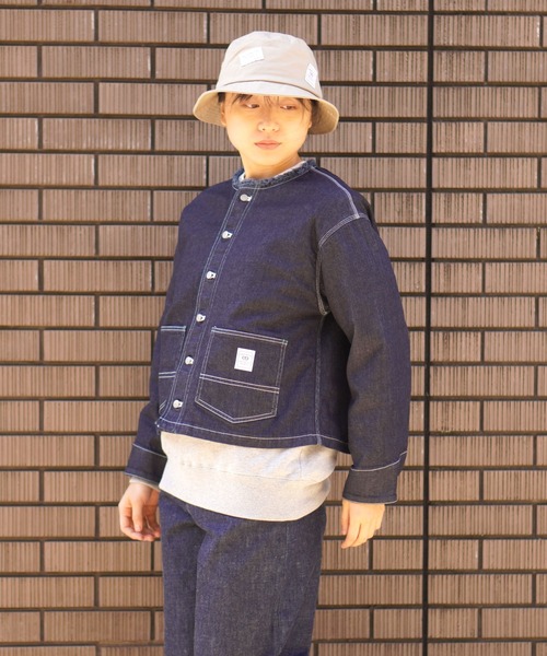 BROOKLYN OVERALL（ブルックリンオーバーオール）の「デニムショートジャケット（デニムジャケット・レディース・ブルー/ネイビー・FREE）」の11枚目の写真