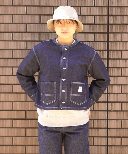 BROOKLYN OVERALL（ブルックリンオーバーオール）の「デニムショートジャケット（デニムジャケット・レディース・ブルー/ネイビー・FREE）」の10枚目の写真