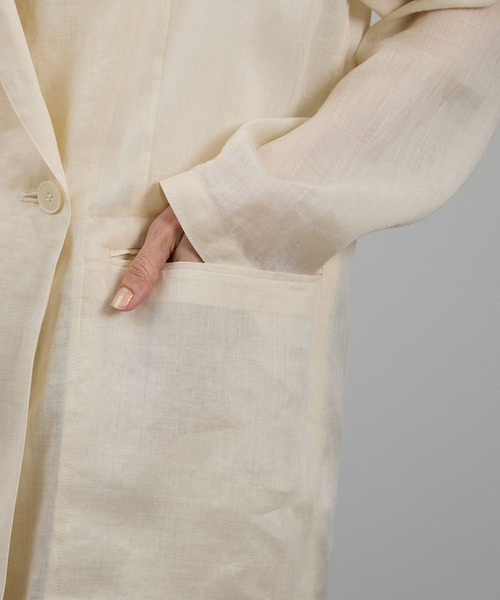 ラミーシアージャケット　アイボリー　saronアダムエロペ SALON adam et rope'（サロン アダム エ ロペ） ジャケット テーラード