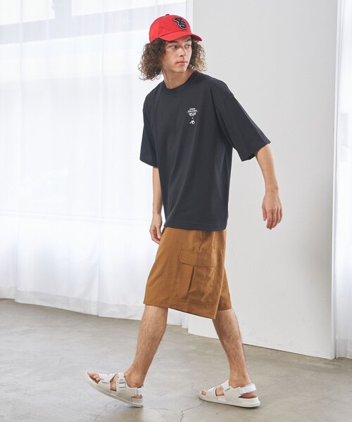 J.PRESS YORK STREET(ジェイプレスヨークストリート)の「【UNISEX】リネンライクイージーカーゴ ハーフパンツ(その他パンツ・メンズ・ブラック系/ブラウン系/ライトグリーン系/ライトグレー系・LARGE/SMALL)」の6枚目の写真