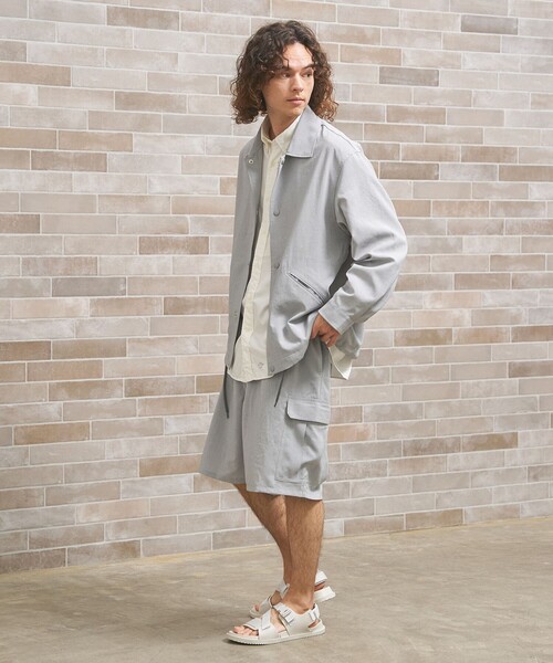 J.PRESS YORK STREET(ジェイプレスヨークストリート)の「【UNISEX】リネンライクイージーカーゴ ハーフパンツ(その他パンツ・メンズ・ブラック系/ブラウン系/ライトグリーン系/ライトグレー系・LARGE/SMALL)」の18枚目の写真