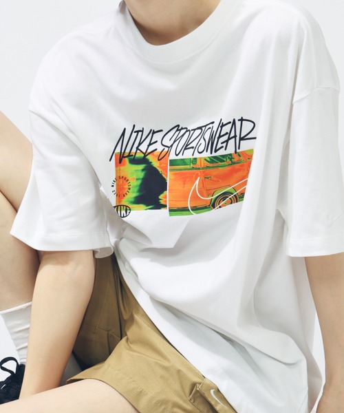 NIKE（ナイキ）の「ナイキ NIKE ナイキ  NSW OS OPP1 S/S Tシャツ（Tシャツ/カットソー・レディース・グレー/グリーン/ホワイト・M/L）」の2枚目の写真