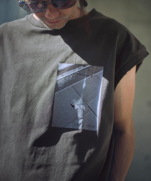 tシャツ ADAMPATEK/dropped ice sleeveless pigment/アイスクリームプリントノースリーブ(AP2514044) ADAMPATEK/dropped ice sleeveless pigment/アイスクリーム
