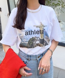 【ZOZO限定・新柄追加】≪ATHLETA/アスレタ≫ブラジルのフットボールムードが映える大人のプリントTシャツ。ゆるっと体型カバーしながらレディースもメンズも着回せるサイズ対応