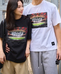 【ZOZO限定・新柄追加】≪ATHLETA/アスレタ≫ブラジルのフットボールムードが映える大人のプリントTシャツ。ゆるっと体型カバーしながらレディースもメンズも着回せるサイズ対応