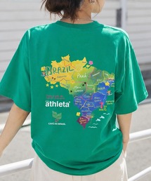 【ZOZO限定・新柄追加】≪ATHLETA/アスレタ≫ブラジルのフットボールムードが映える大人のプリントTシャツ。ゆるっと体型カバーしながらレディースもメンズも着回せるサイズ対応