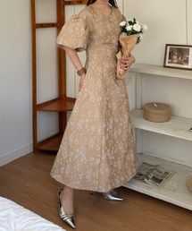 efill（エフィル）の「ボリューム袖 の ジャガード ワンピース（ワンピース）」