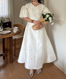 efill | ボリューム袖 の ジャガード ワンピース(ワンピース)