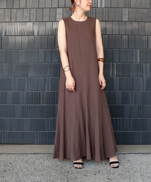 麻レーヨンAラインワンピース | AND ON JIONE STORE（アンドオン