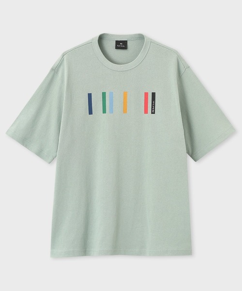 PS Paul Smith（ピーエスポールスミス）の「カラーブロックプリント 半袖カットソー / 152565 204Z（Tシャツ/カットソー・メンズ・オフホワイト/ブラック/ライトグリーン・X-LARGE/LARGE/MEDIUM/SMALL）」の3枚目の写真