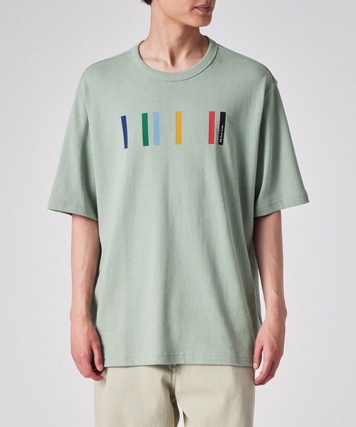 PS Paul Smith（ピーエスポールスミス）の「カラーブロックプリント 半袖カットソー / 152565 204Z（Tシャツ/カットソー・メンズ・オフホワイト/ブラック/ライトグリーン・X-LARGE/LARGE/MEDIUM/SMALL）」の10枚目の写真