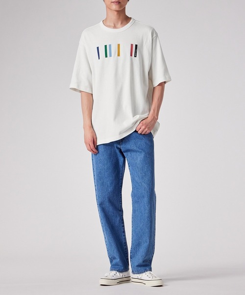 PS Paul Smith（ピーエスポールスミス）の「カラーブロックプリント 半袖カットソー / 152565 204Z（Tシャツ/カットソー・メンズ・オフホワイト/ブラック/ライトグリーン・X-LARGE/LARGE/MEDIUM/SMALL）」の9枚目の写真