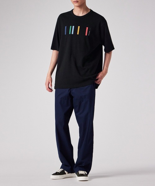 PS Paul Smith（ピーエスポールスミス）の「カラーブロックプリント 半袖カットソー / 152565 204Z（Tシャツ/カットソー・メンズ・オフホワイト/ブラック/ライトグリーン・X-LARGE/LARGE/MEDIUM/SMALL）」の6枚目の写真