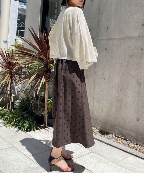 MICO COULIER（ミコクリエ）の「《セット商品》ラメノースリーブ+カーディガン（ニット/セーター・レディース・ライトパープル/シルバー/ネイビー/モカ・38）」の9枚目の写真