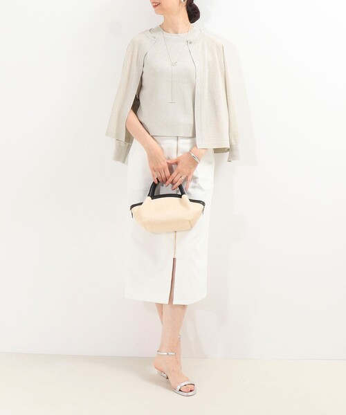 MICO COULIER（ミコクリエ）の「《セット商品》ラメノースリーブ+カーディガン（ニット/セーター・レディース・ライトパープル/シルバー/ネイビー/モカ・38）」の11枚目の写真