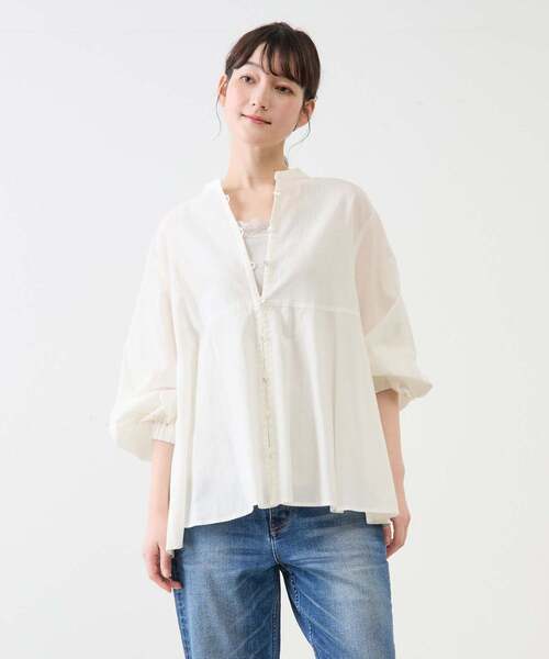 MELROSE claire(メルローズ クレール)の「【レースタンクトップ】(タンクトップ・レディース・ブラック/オフホワイト/チャコールグレー/ライトグレー・3/4)」の12枚目の写真