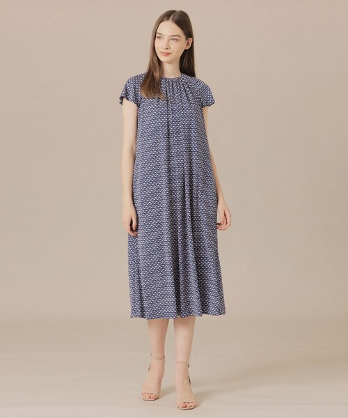 MACKINTOSH LONDON(マッキントッシュ ロンドン)の「【WEB・一部店舗限定】レードルプリントワンピース(ワンピース・レディース・オフホワイト/ライトブルー・38)」の5枚目の写真