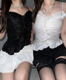 【 2color 】オーガンジーボリュームフリルビスチェ / organdy volume Frill Bustier