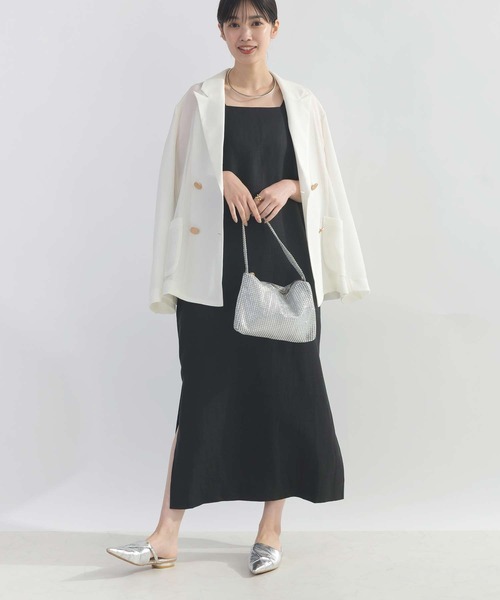 PICCIN(ピッチン)の「前後2wayリネンワンピース(ワンピース・レディース・ブラック/ベージュ・M)」の3枚目の写真