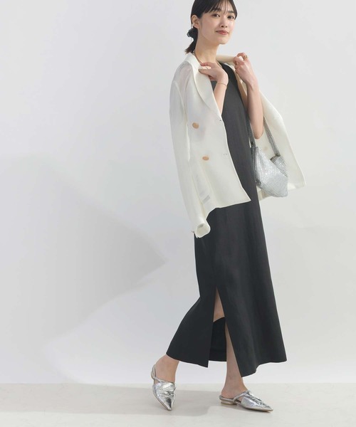PICCIN(ピッチン)の「前後2wayリネンワンピース(ワンピース・レディース・ブラック/ベージュ・M)」の4枚目の写真