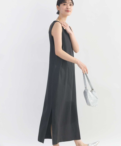 PICCIN(ピッチン)の「前後2wayリネンワンピース(ワンピース・レディース・ブラック/ベージュ・M)」の6枚目の写真