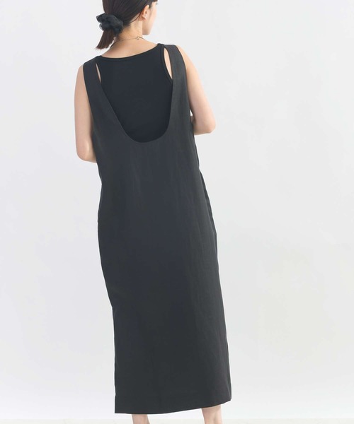 PICCIN(ピッチン)の「前後2wayリネンワンピース(ワンピース・レディース・ブラック/ベージュ・M)」の7枚目の写真