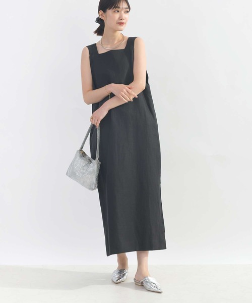 PICCIN(ピッチン)の「前後2wayリネンワンピース(ワンピース・レディース・ブラック/ベージュ・M)」の8枚目の写真