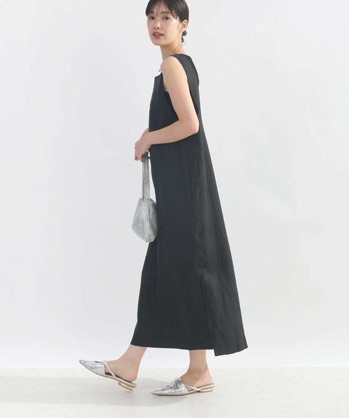 PICCIN(ピッチン)の「前後2wayリネンワンピース(ワンピース・レディース・ブラック/ベージュ・M)」の9枚目の写真