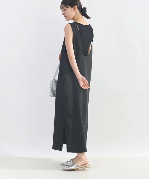 PICCIN(ピッチン)の「前後2wayリネンワンピース(ワンピース・レディース・ブラック/ベージュ・M)」の10枚目の写真