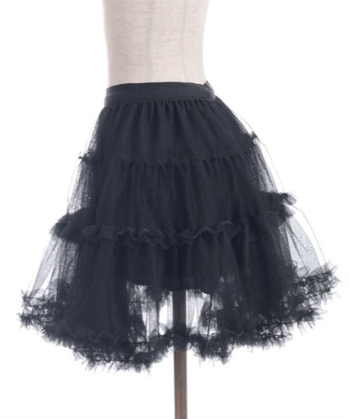 axes femme（アクシーズファム）の「チュールミニスカート（スカート・レディース・キナリ/ブラック・FREE）」の7枚目の写真