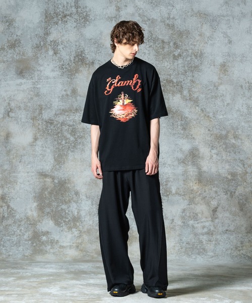 glamb(グラム)の「Crunch Cross Heart T-shirt / クランチクロスハートTシャツ(Tシャツ/カットソー・メンズ・ホワイト/ブラック・S/M/L)」の7枚目の写真