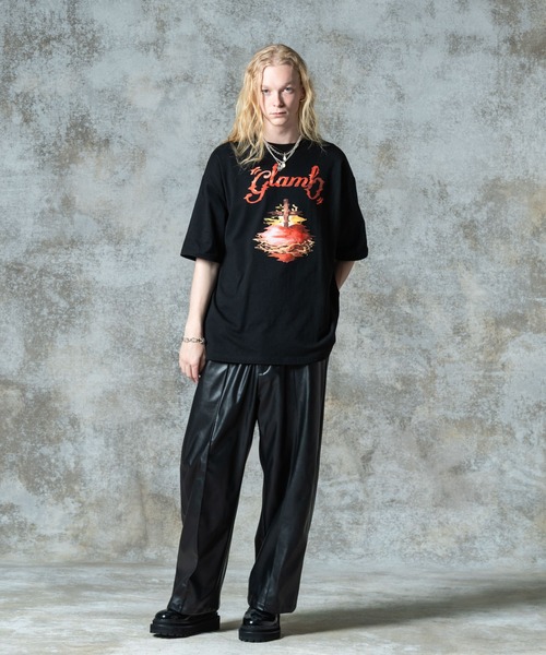 glamb(グラム)の「Crunch Cross Heart T-shirt / クランチクロスハートTシャツ(Tシャツ/カットソー・メンズ・ホワイト/ブラック・S/M/L)」の9枚目の写真