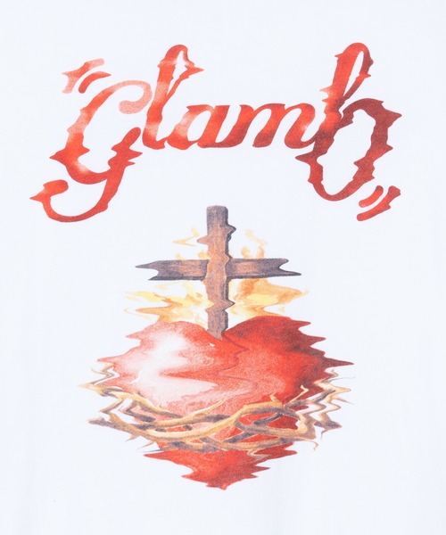 glamb(グラム)の「Crunch Cross Heart T-shirt / クランチクロスハートTシャツ(Tシャツ/カットソー・メンズ・ホワイト/ブラック・S/M/L)」の12枚目の写真
