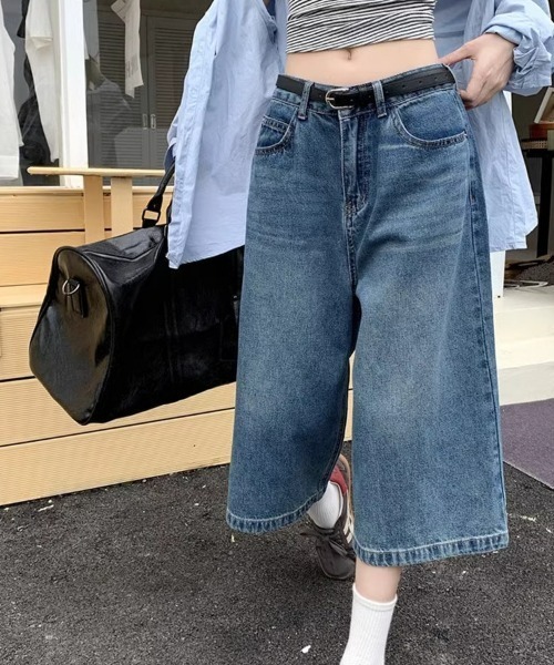REBALANCE(リバランス)の「レディースハーフデニムパンツ(デニムパンツ・レディース・A/B・MEDIUM/LARGE/X-LARGE)」の1枚目の写真